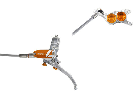 Tech 4 E4 Scheibenbremse Stahlflexleitung - silber / orange