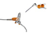 Tech 4 E4 Disc Brake Steel Braided Line - silver / orange 