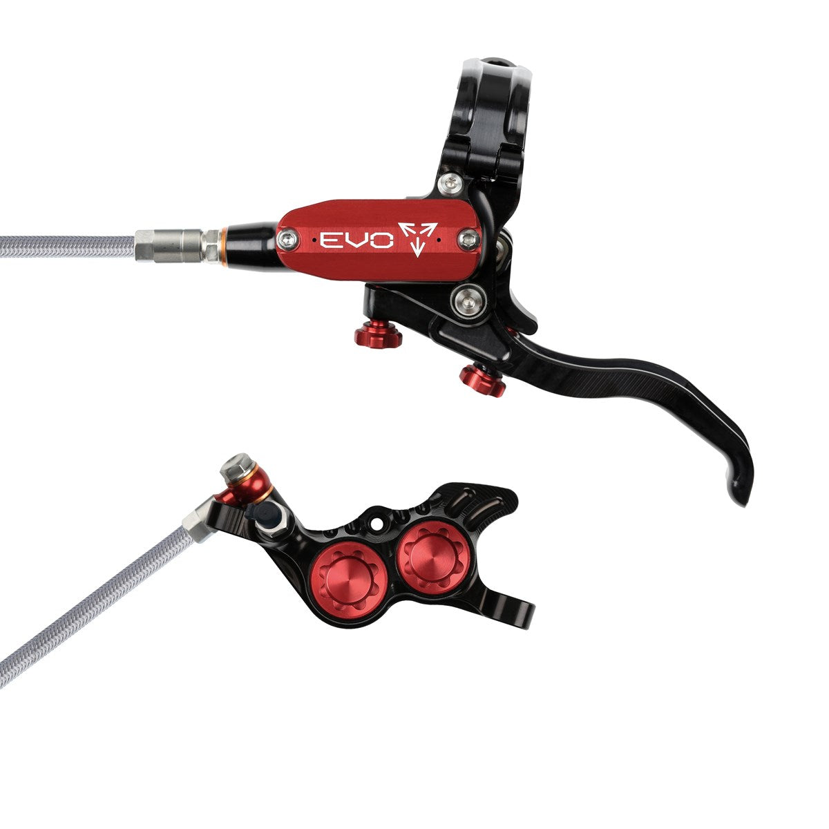 Tech 4 EVO GR4 Scheibenbremse Stahlflexleitung - schwarz/rot