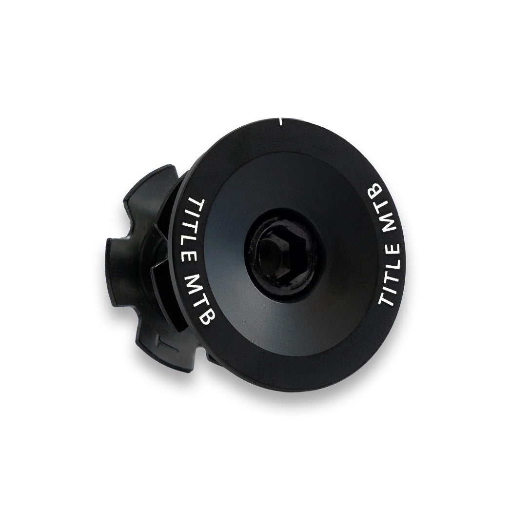 Top Cap und Gabelschraube - black