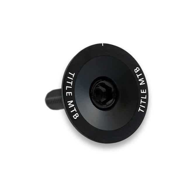 Top Cap und Gabelschraube - black