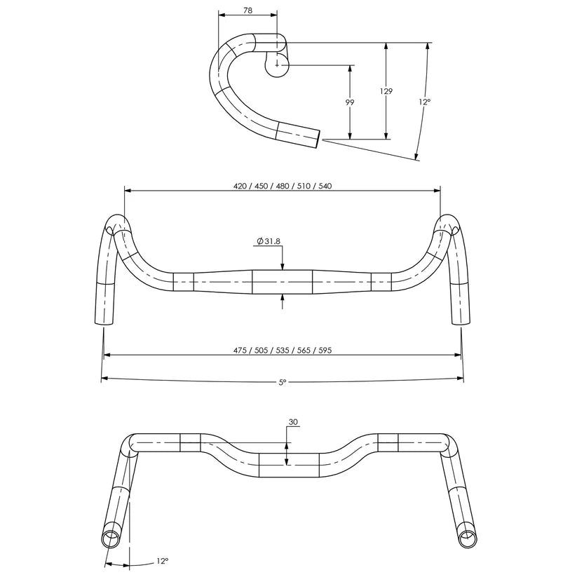 Truck Stop Bar Allroad Lenker, 31.8 mm - schwarz