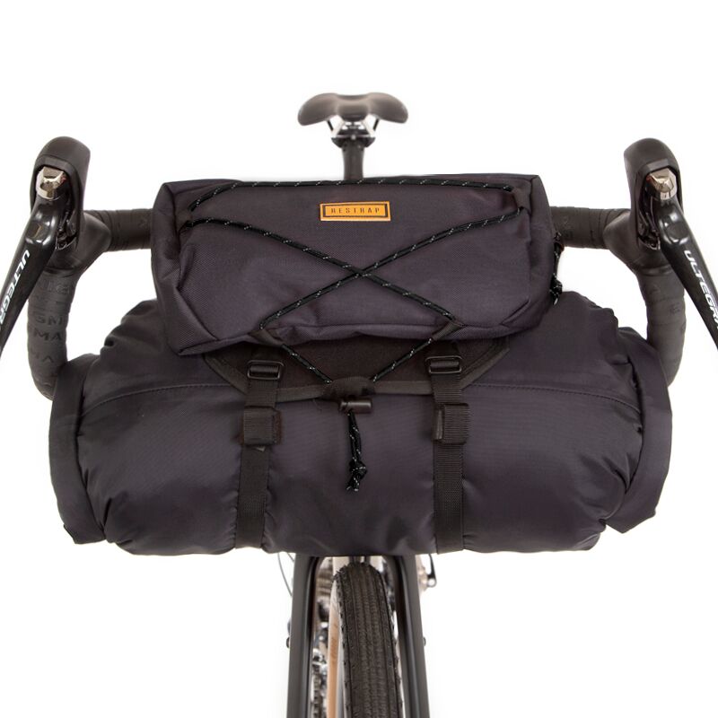 Lenkertaschen-Set mit Food Pouch Large - Schwarz
